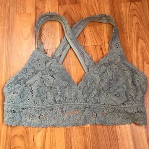 Aerie gray lace bralette